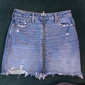 Abercrombie A-Line Full-Zip Denim Skirt